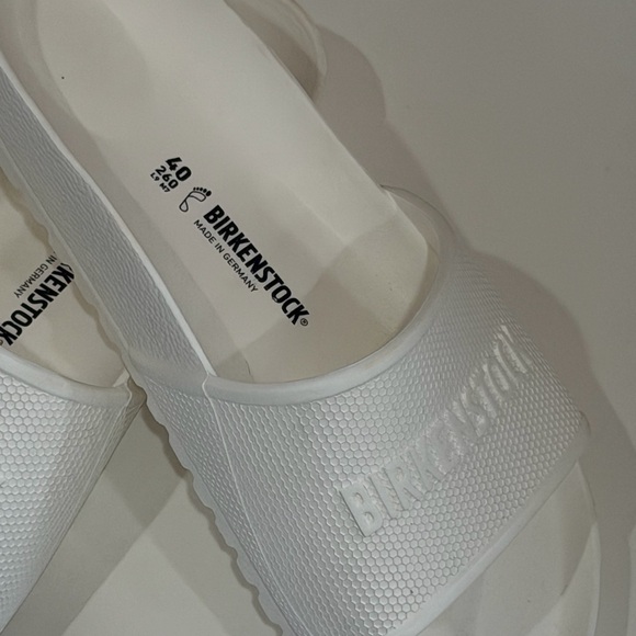 Birkenstock White Textured EVA Slide Sandals - Picture 3 of 3